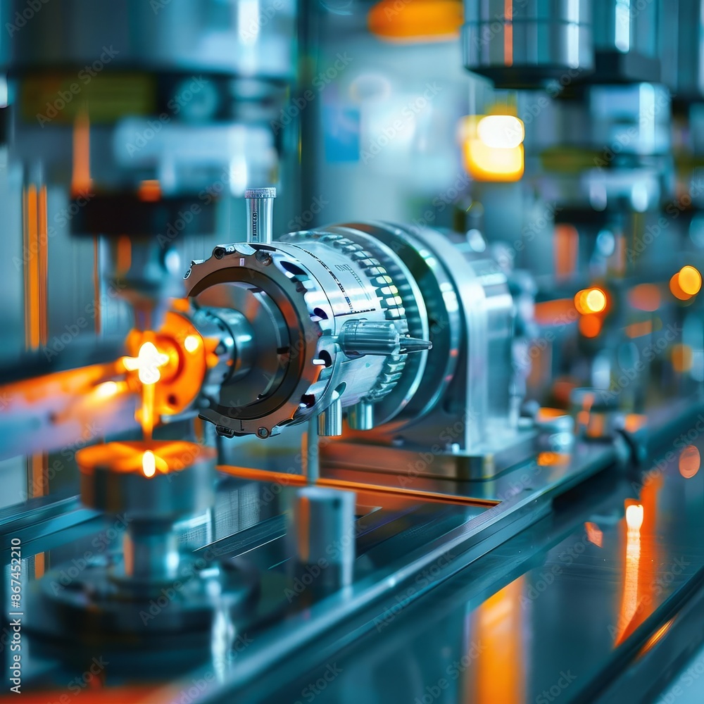 High-tech machinery in a modern factory, showcasing mechanical precision and advanced engineering technology. High-tech machinery in a modern factory, showcasing mechanical precision and advanced engineering technology.