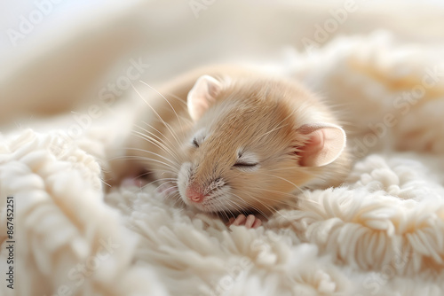 Adorable Pet Mouse Living Harmoniously with Human, Cute Rodent Companion