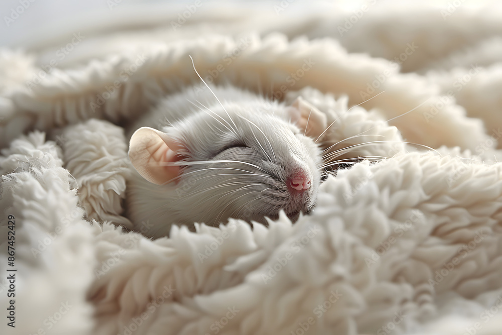 Adorable Pet Mouse Living Harmoniously with Human, Cute Rodent Companion Adorable Pet Mouse Living Harmoniously with Human, Cute Rodent Companion