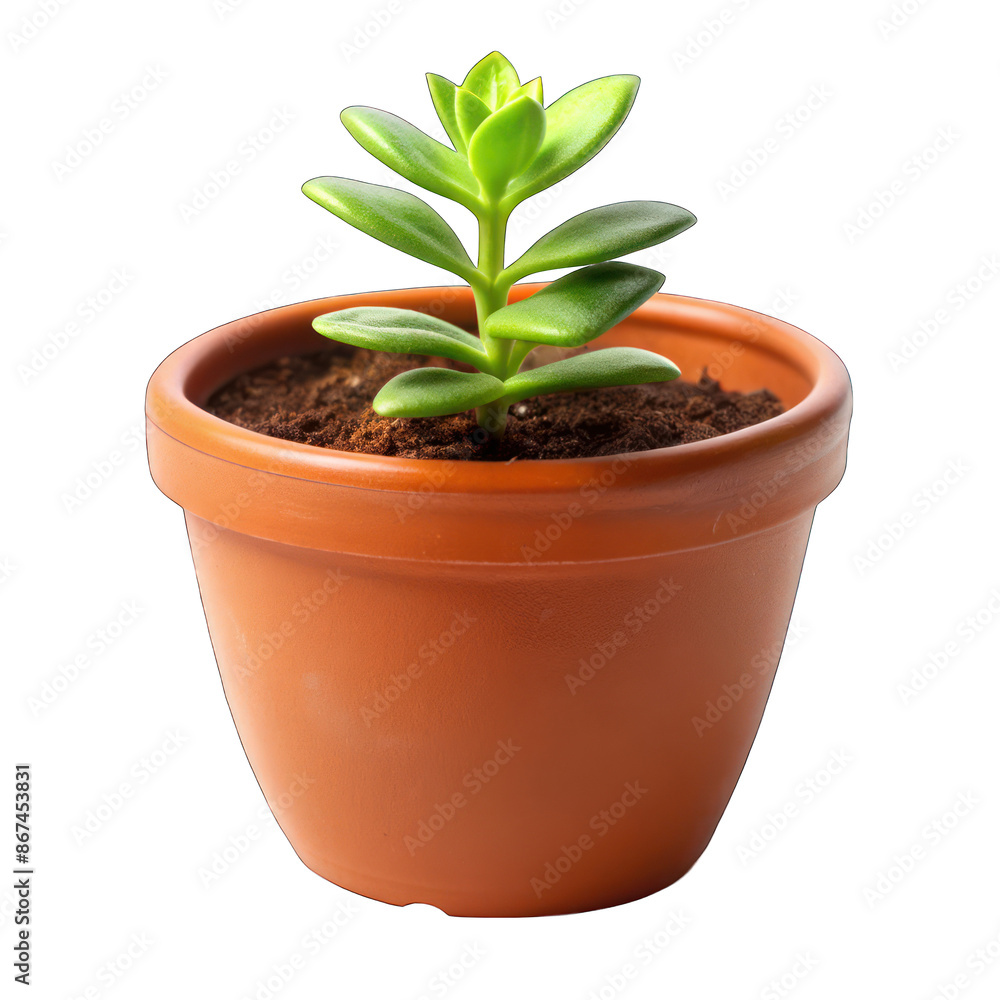 Small plant in pot isolated on transparent background Small plant in pot isolated on transparent background