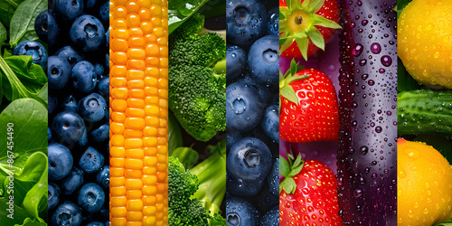 Close-Up Organic Fruit Slices Variety - Macro Photography