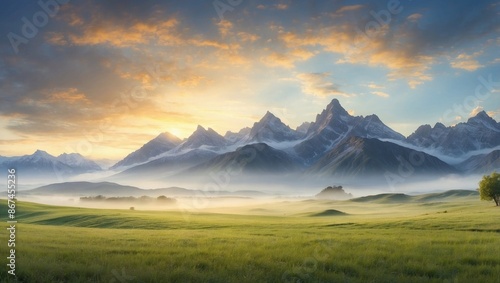 sunrise in the mountains