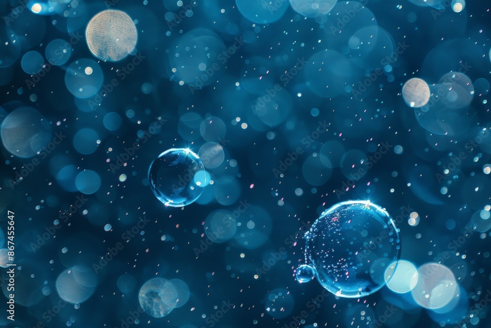 Bubbles in a Blurred Bokeh Background with a Soft Focus Effect, Suitable for Use as a Meditation or Relaxation Image Bubbles in a Blurred Bokeh Background with a Soft Focus Effect, Suitable for Use as a Meditation or Relaxation Image