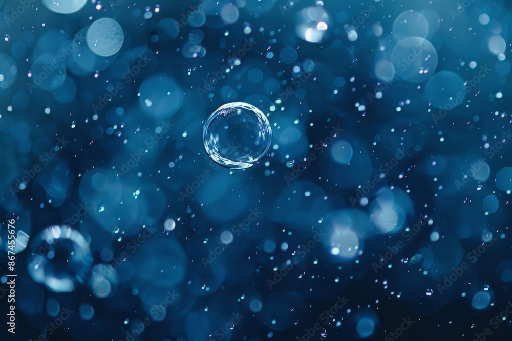 Bubbles Amidst the Blur of a Snowy Night Bubbles Amidst the Blur of a Snowy Night