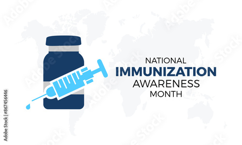 National immunization awareness month vector concept for banner, poster, background template design observed on august.