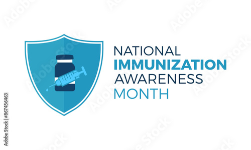 National immunization awareness month vector concept for banner, poster, background template design observed on august.