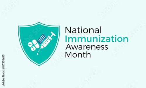 National immunization awareness month vector concept for banner, poster, background template design observed on august.