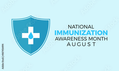 National immunization awareness month vector concept for banner, poster, background template design observed on august.