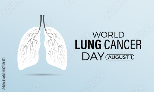 World lung cancer day vector concept for banner, poster, background template design.
