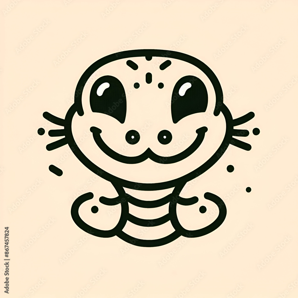Fototapeta premium Baby snake vector art