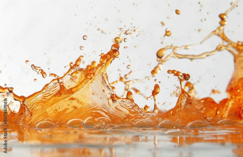 High-Resolution Orange Splash Water Drop Photograph High-Resolution Orange Splash Water Drop Photograph