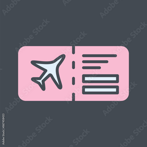 Plane Tickets Vector Icon