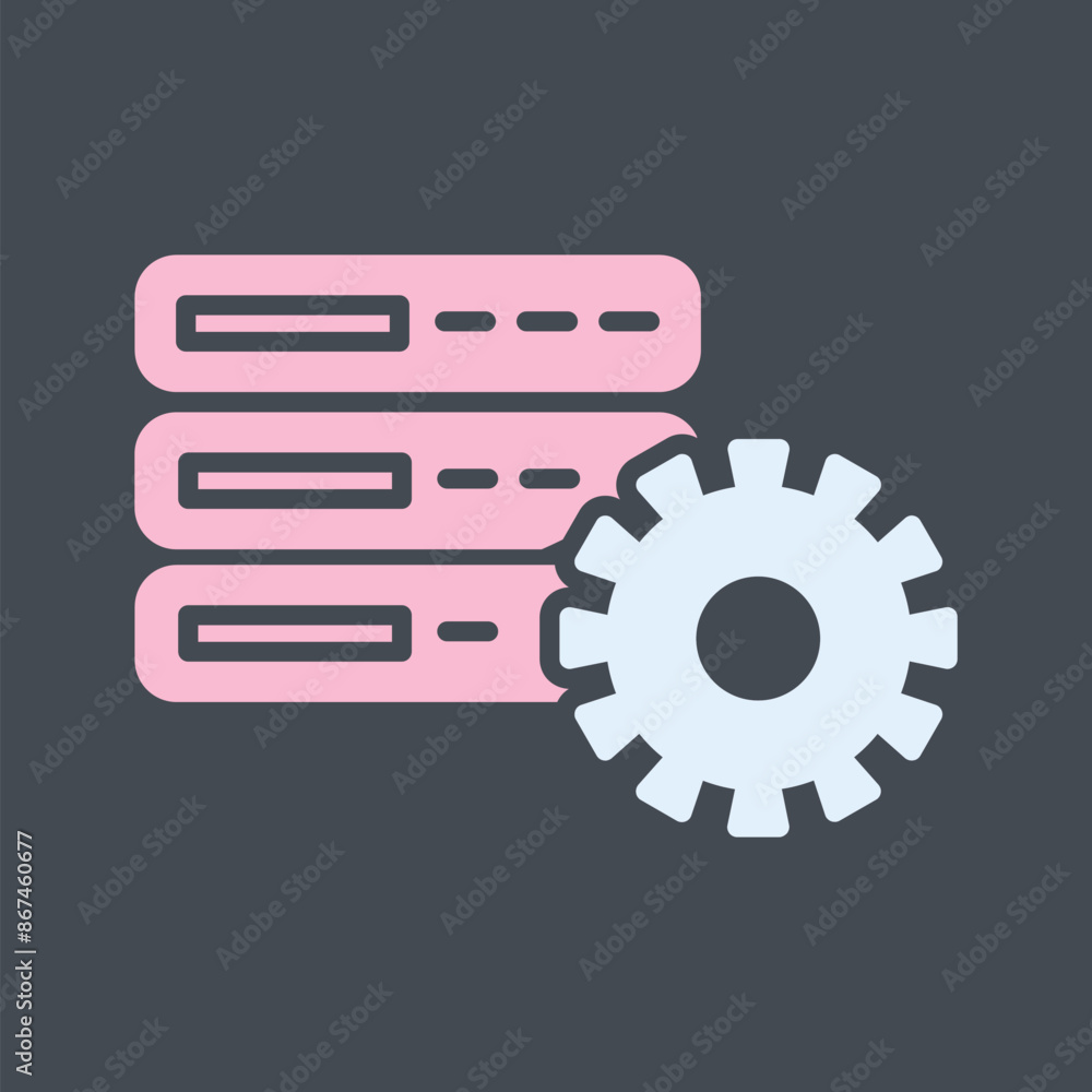 Database Setting Vector Icon Database Setting Vector Icon