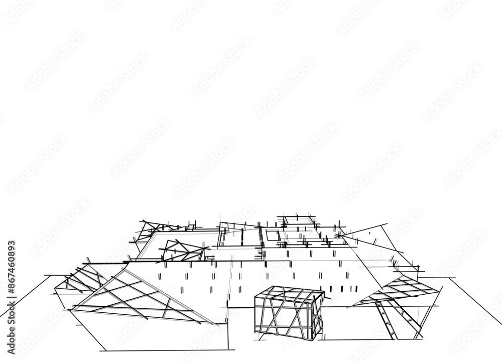 Obraz premium architecture building vector illustration
