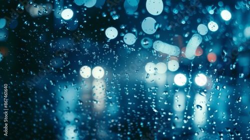 Rain Drops on Car Window photo