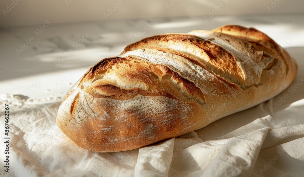 Artisan Baked Loaf on a Countertop Artisan Baked Loaf on a Countertop