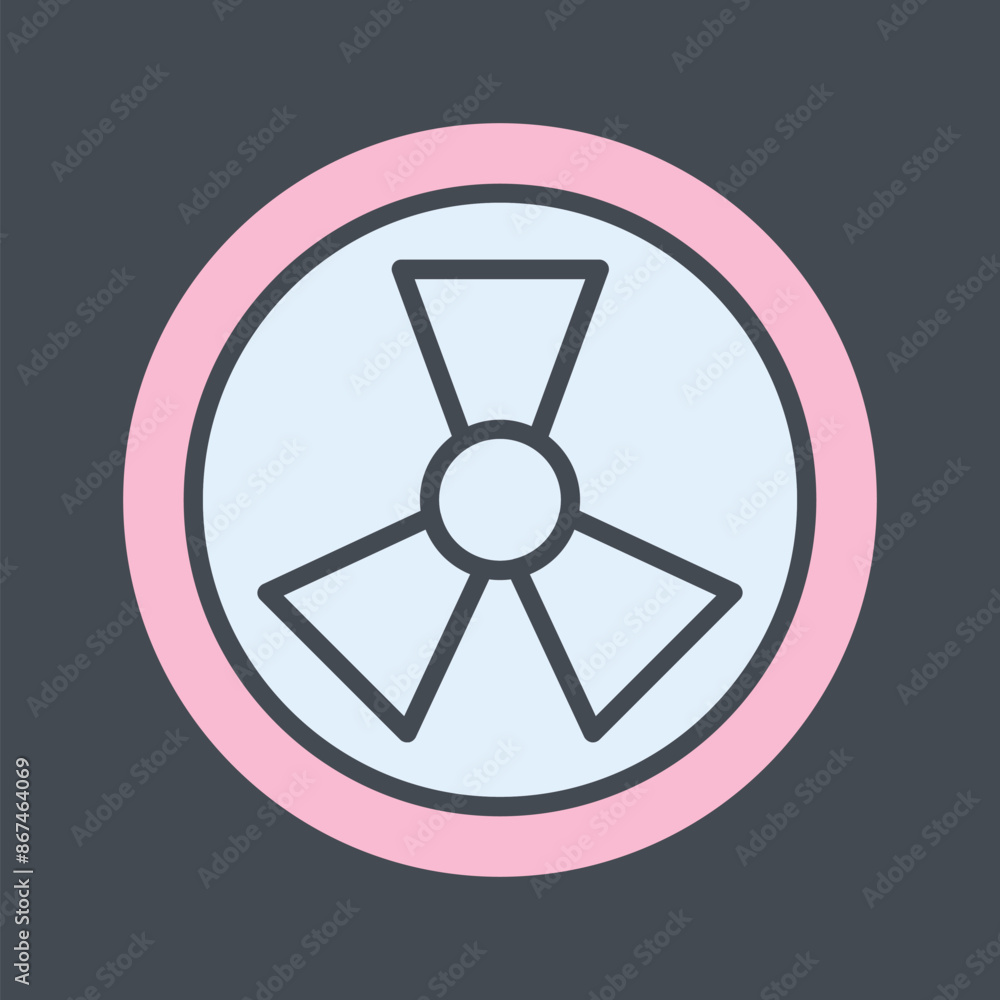 Radiation Vector Icon Radiation Vector Icon