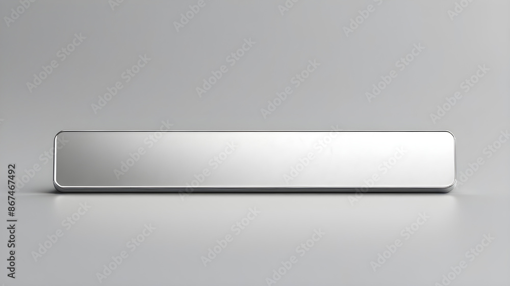 Fototapeta premium minimal blank search bar on silver background.