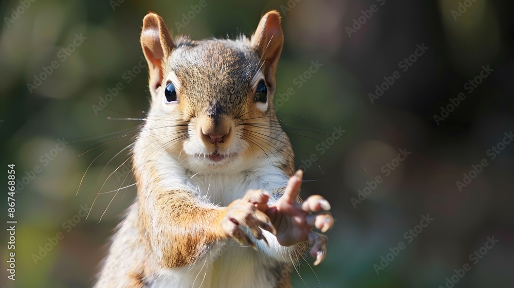 Squirrel with pointing. Squirrel with pointing.