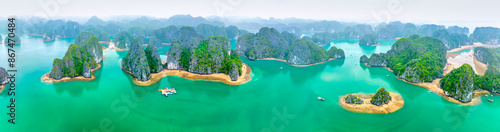 Wallpaper Mural Rock island in Lan Ha bay, Vietnam, Southeast Asia. UNESCO World Heritage Site. Popular landmark, famous destination of Vietnam. Near Halong bay  Torontodigital.ca