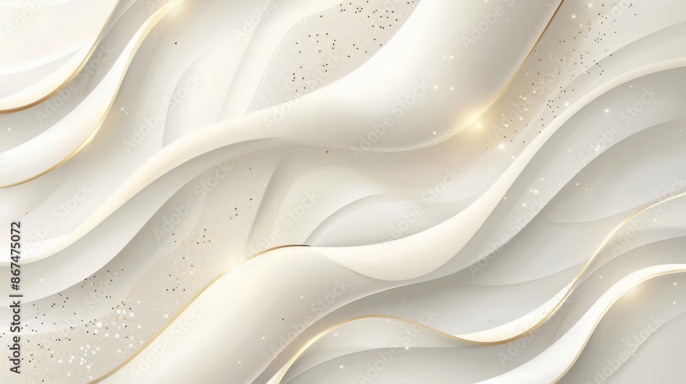 Obraz premium Highend advertising template with a luxury white background and subtle sparkling effects, designed for premium presentations