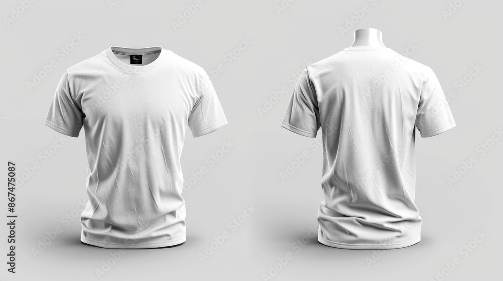 White T-Shirt Mockup - Front and Back View White T-Shirt Mockup - Front and Back View