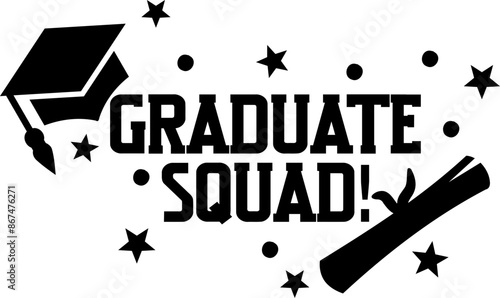 Graduation Squad Vector Graphic 