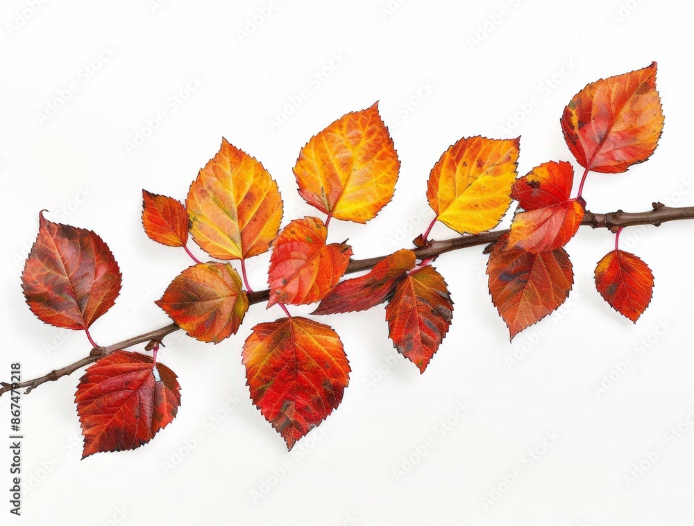 Fototapeta premium Autumn Leaves Branch Decoration