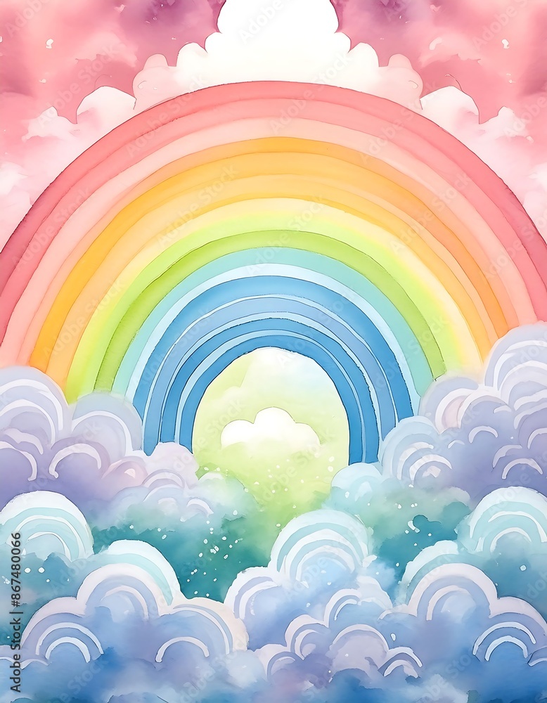 rainbow and clouds rainbow and clouds
