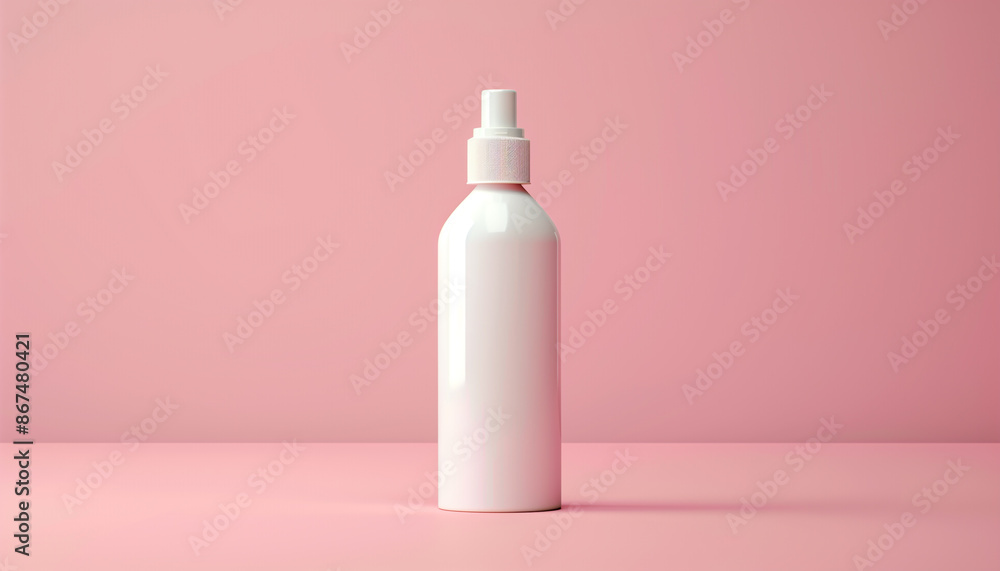 blank mock up cosmetic bottle on pink background blank mock up cosmetic bottle on pink background