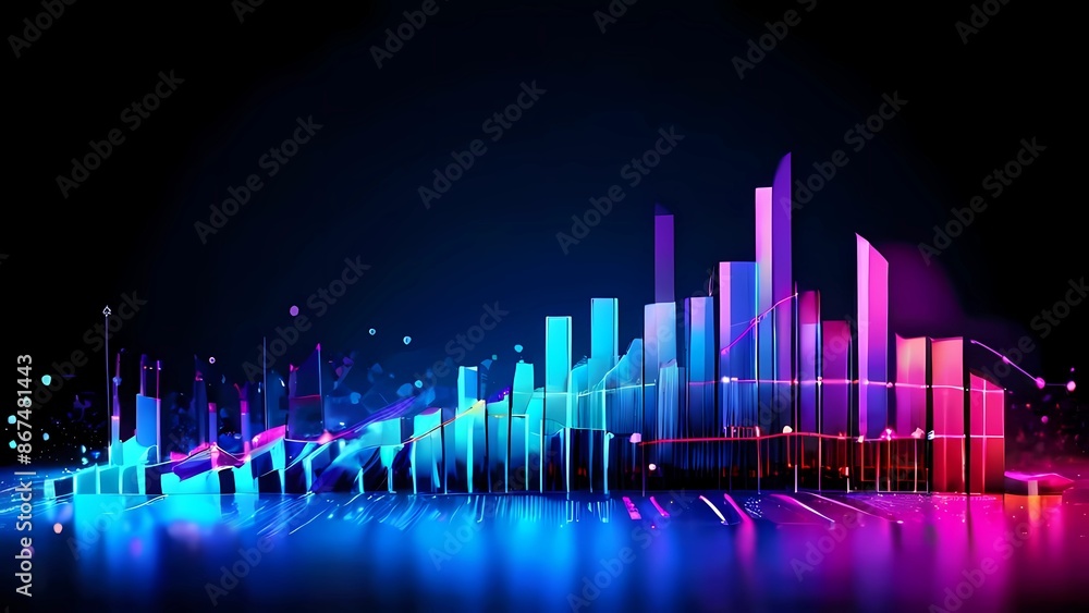 financial stock graph investment increases financial stock graph investment increases