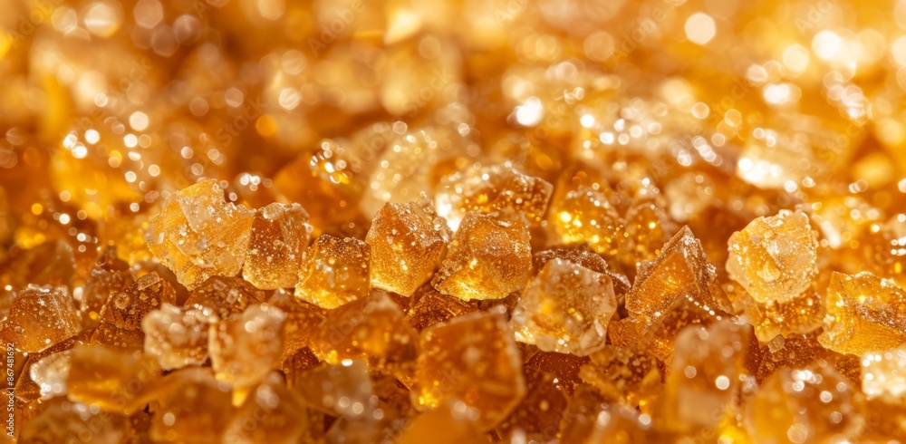 Close-up Texture of Sparkling Brown Sugar Crystals Close-up Texture of Sparkling Brown Sugar Crystals