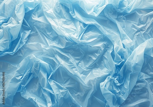  Realistic Rendering of Textured Blue Plastic Paper Background