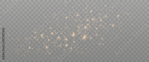 Gold sparkles background. Vector shining particles