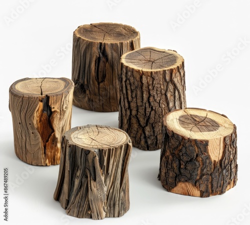  Natural Wood Logs for Sale, Set of 3, Sturdy Split Cut Timber, Perfect for Fires or Decor
