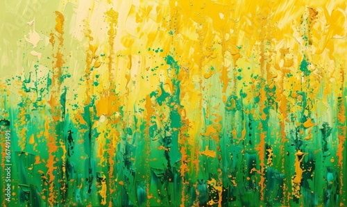  Vivid Fields: A Colorful Pastoral Scene