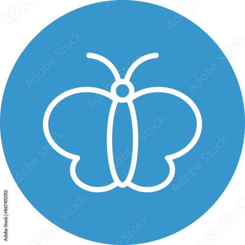 butterfly Vector Line White Circles Multicolors