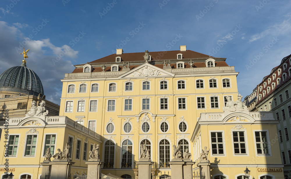 Fototapeta premium Coselpalais in Dresden, Saxony, Germany in the evening light