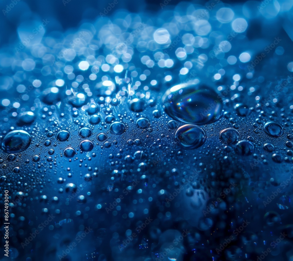 Stunning Close-up of Bubbles on Blue Water, High-Resolution and Crisp Image with a Beautiful Blurred Background Stunning Close-up of Bubbles on Blue Water, High-Resolution and Crisp Image with a Beautiful Blurred Background