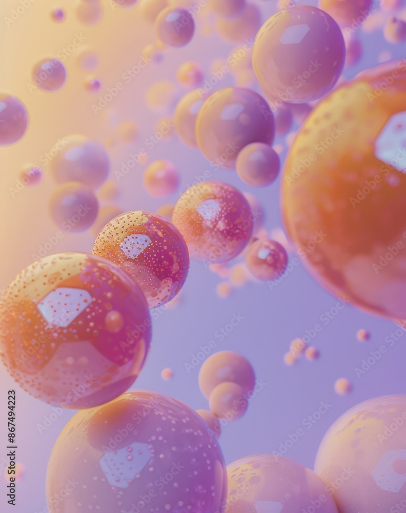 Colorful Bubble Pattern on a Purple Background: Aesthetic Abstract Art Colorful Bubble Pattern on a Purple Background: Aesthetic Abstract Art