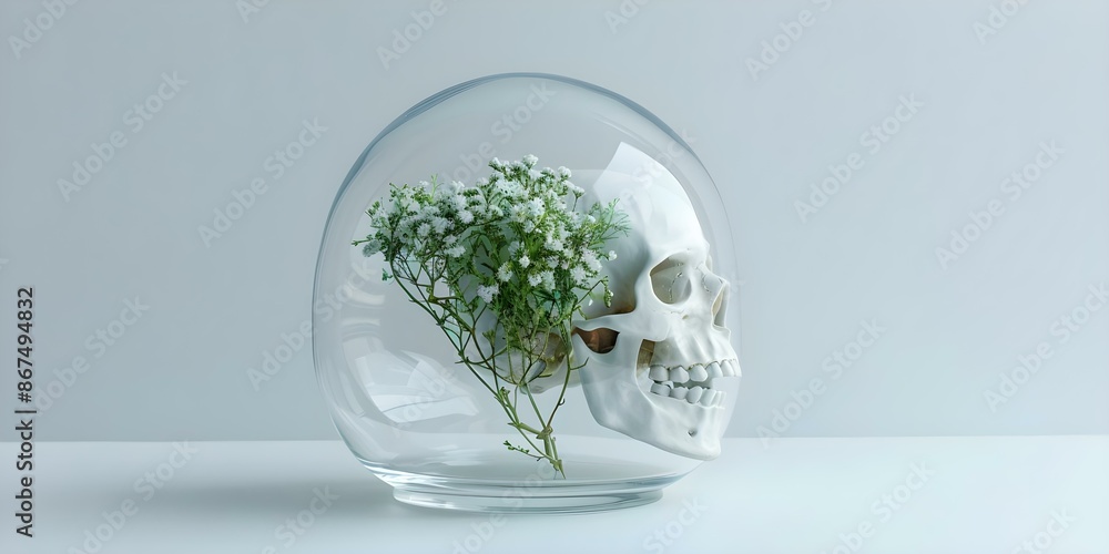 Unique floral skull terrarium decor for a macabre touch to your space. Concept Skull Decor, Floral Arrangements, Terrarium, Macabre Style, Unique Home Decor Unique floral skull terrarium decor for a macabre touch to your space. Concept Skull Decor, Floral Arrangements, Terrarium, Macabre Style, Unique Home Decor