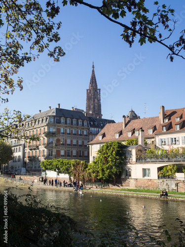 Obraz na płótnie Strasbourg riverfront w salonie