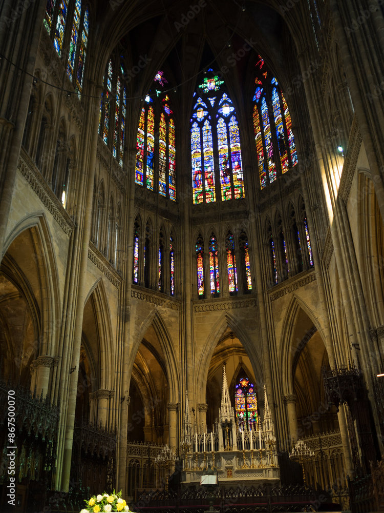 High altar stained glass windows of the Cathédrale Saint-Étienne de Metz