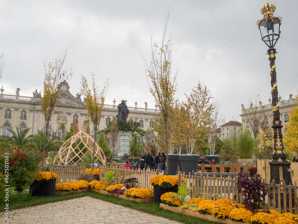 Temporary gardens show in Place Stanislas, Nancy