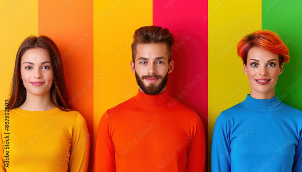 Trendy leadership styles front view Modern management approaches advanced tone Triadic Color Scheme Trendy leadership styles front view Modern management approaches advanced tone Triadic Color Scheme