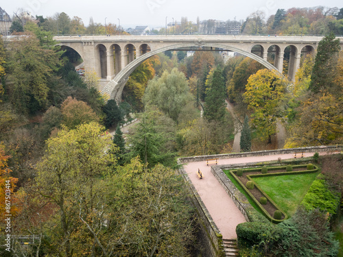Obraz na płótnie Pont Adolphe, Luxembourg City w salonie