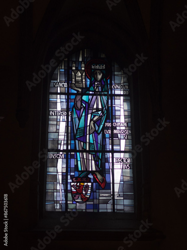 Obraz na płótnie Luxembourg Cathedral satined glass window w salonie