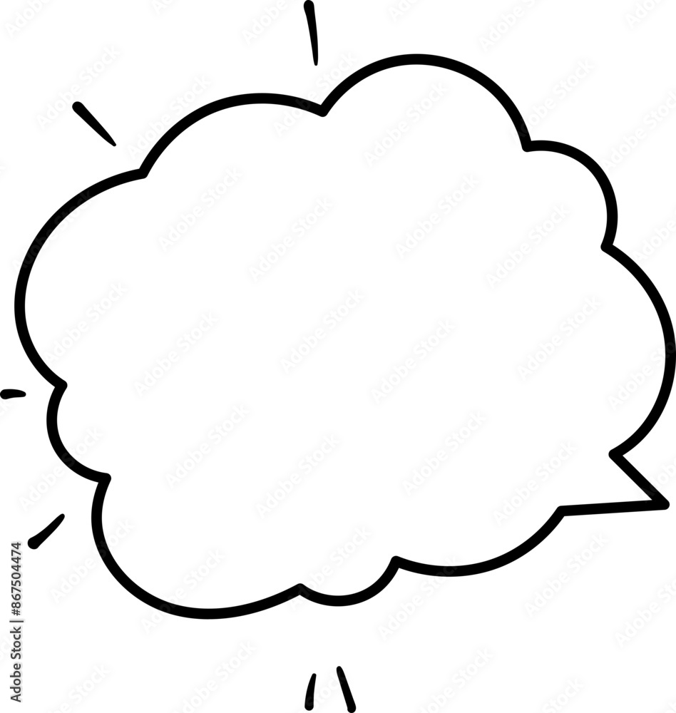 Speech Bubble Note Illustration Speech Bubble Note Illustration