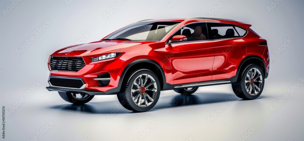 Red Sports SUV: Sleek Design, Modern Aesthetics, All-Terrain Capability Red Sports SUV: Sleek Design, Modern Aesthetics, All-Terrain Capability