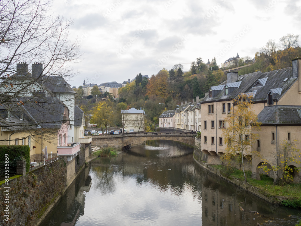 Fototapeta premium Luxembourg City Pfaffenthal neighbourhood